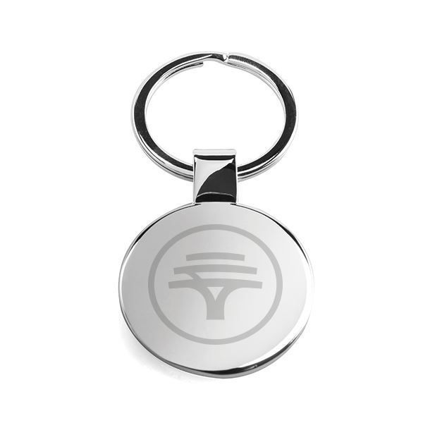 round-metal-keyring