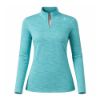Picture of Ladies Performance Quarter Zip Tech Top Turquoise