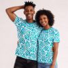 Picture of Unisex 165g White Turquoise T-Shirt